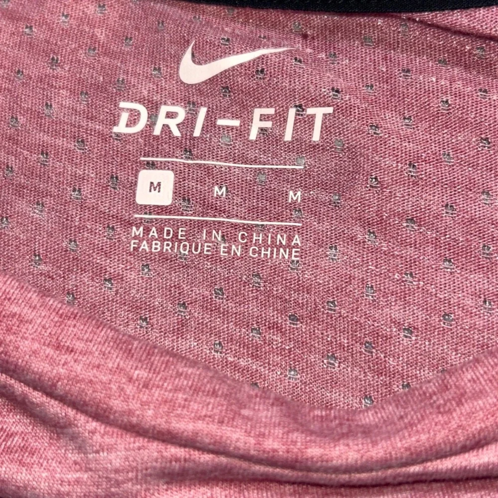 Nike Running Dri-FIT Shirt Pink Heather Reflective Short Sleeve 892813-618 M